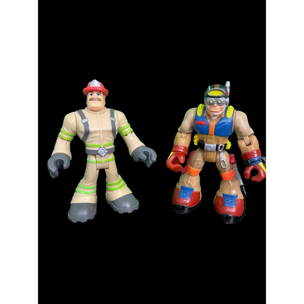 Fisher Price Rescue Heroes Action Figures Billy Blazes & Rock Miner